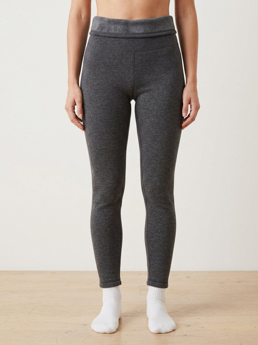 Comfortable Brushed Thermal Leggings for Women with Fleece Lining High Waist Soft Warm Style