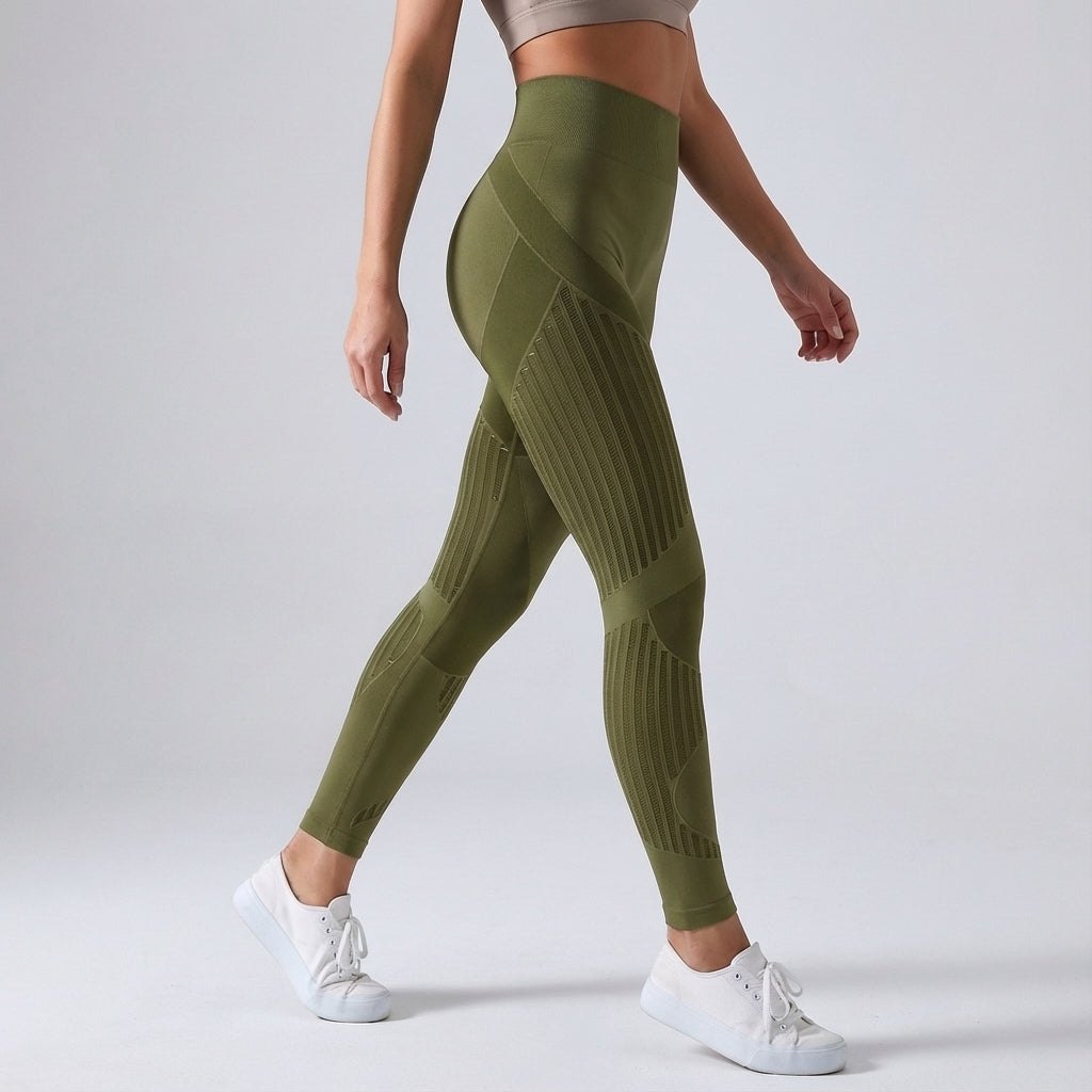 Comfortable Compression Leggings for Women with High Waist Breathable Stretch Muscle Support Style