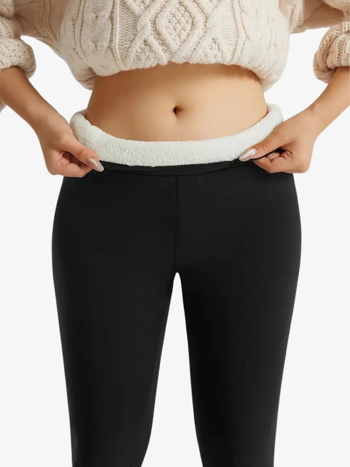 Comfortable Fleece Lined Leggings for Women with High Waist Thermal Warmth Winter Sport Style