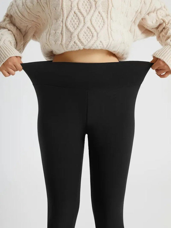 Comfortable Fleece Lined Leggings for Women with High Waist Thermal Warmth Winter Sport Style