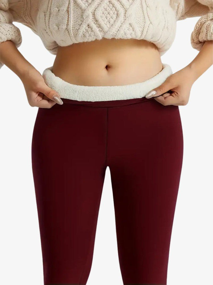 Comfortable Fleece Lined Leggings for Women with High Waist Thermal Warmth Winter Sport Style