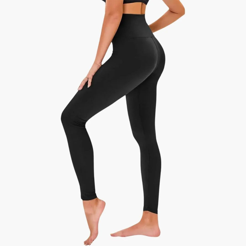 Comfortable Leopard Print Leggings for Women with High Waist Full Length Elastic Stretch Style