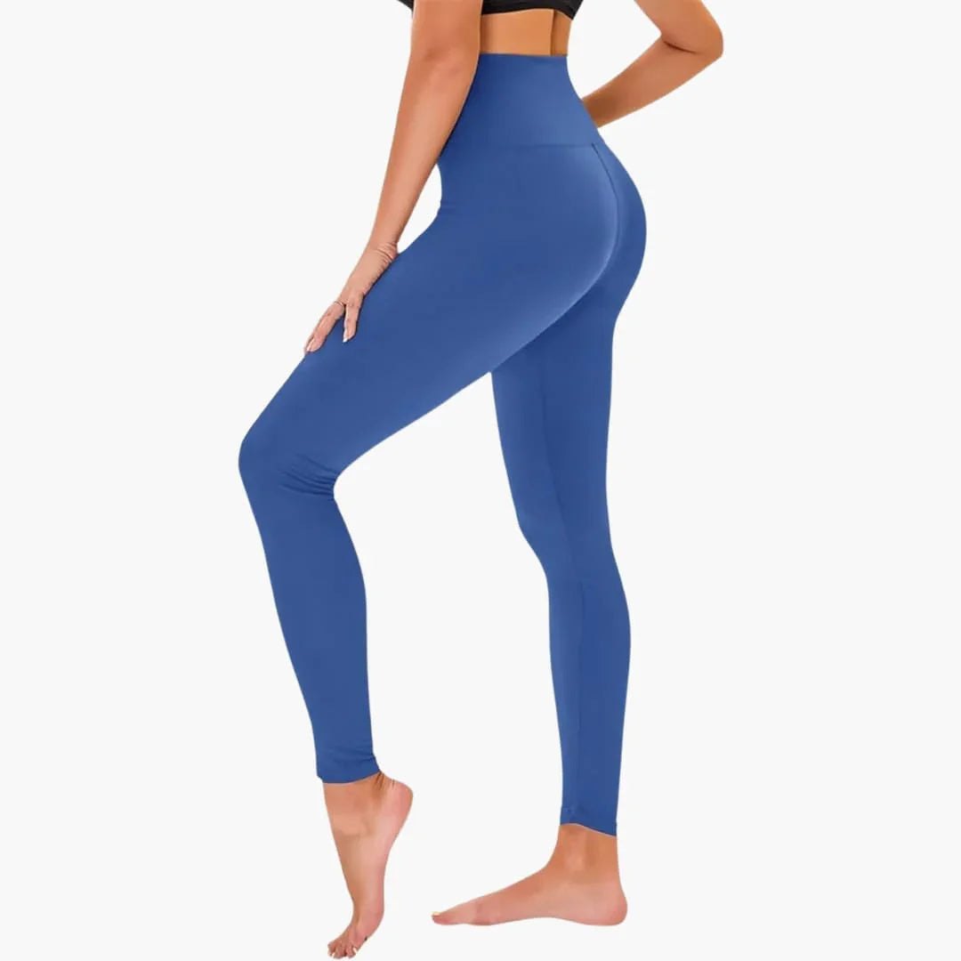 Comfortable Leopard Print Leggings for Women with High Waist Full Length Elastic Stretch Style