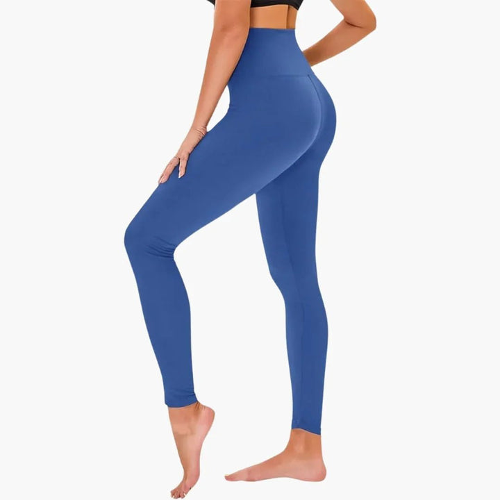 Comfortable Leopard Print Leggings for Women with High Waist Full Length Elastic Stretch Style
