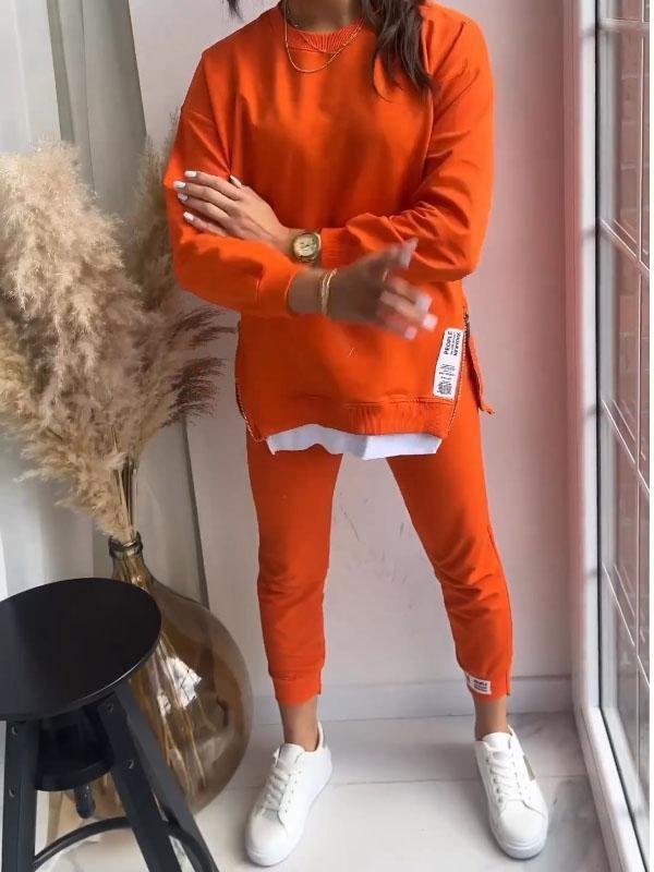 Comfortable Long Sleeve Lounge Set for Women with Two Piece Soft Knit Relaxed Home Style
