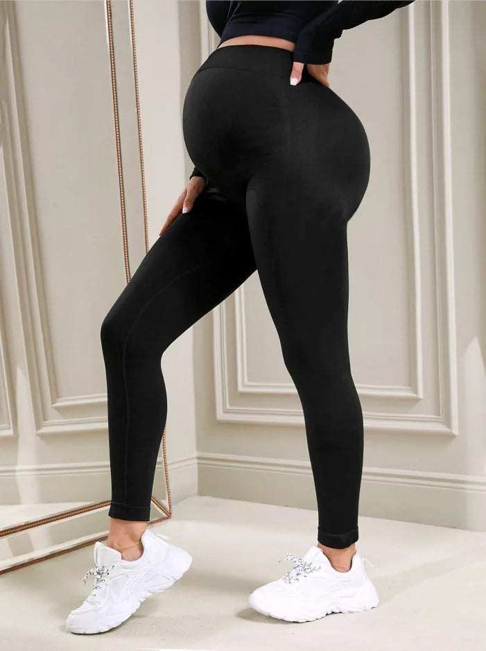 Comfortable Maternity Leggings for Women with Soft Belly Panel Gentle Support Stretch Style