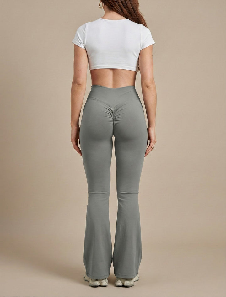 Comfortable Scrunch Yoga Leggings for Women with High Waist Shaping Seam Supportive Contoured Style