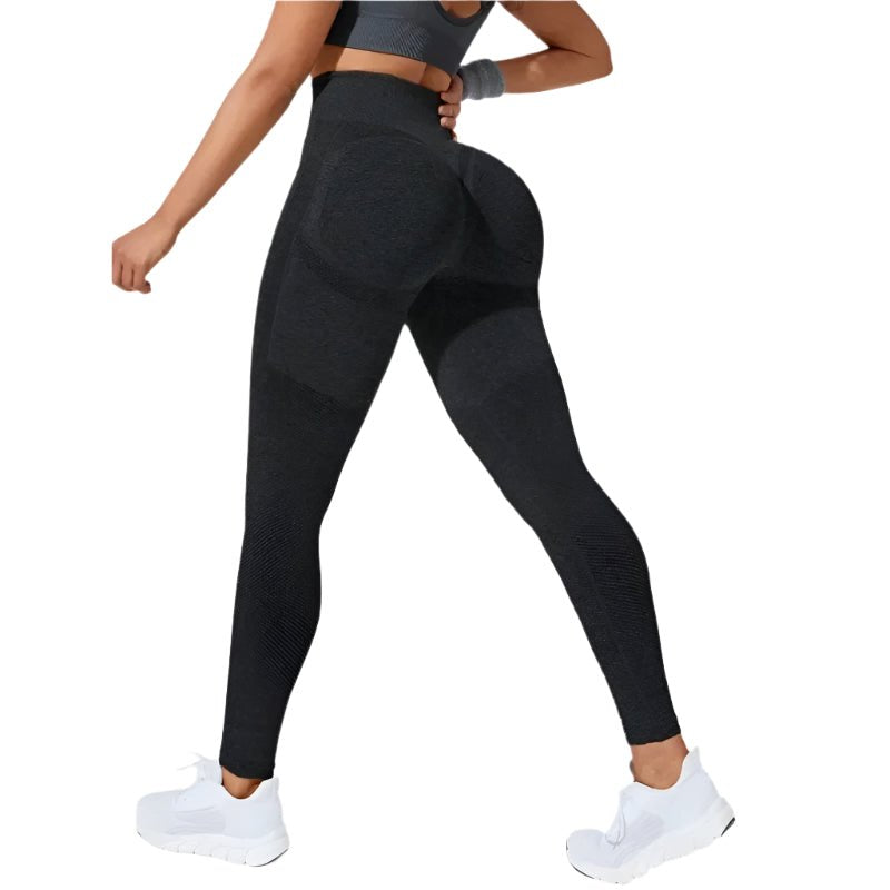 Comfortable Seamless Black Leggings for Women with High Waist Shape Retention Workout Style