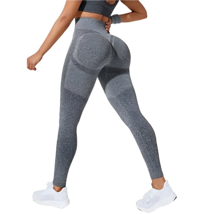 Comfortable Seamless Black Leggings for Women with High Waist Shape Retention Workout Style