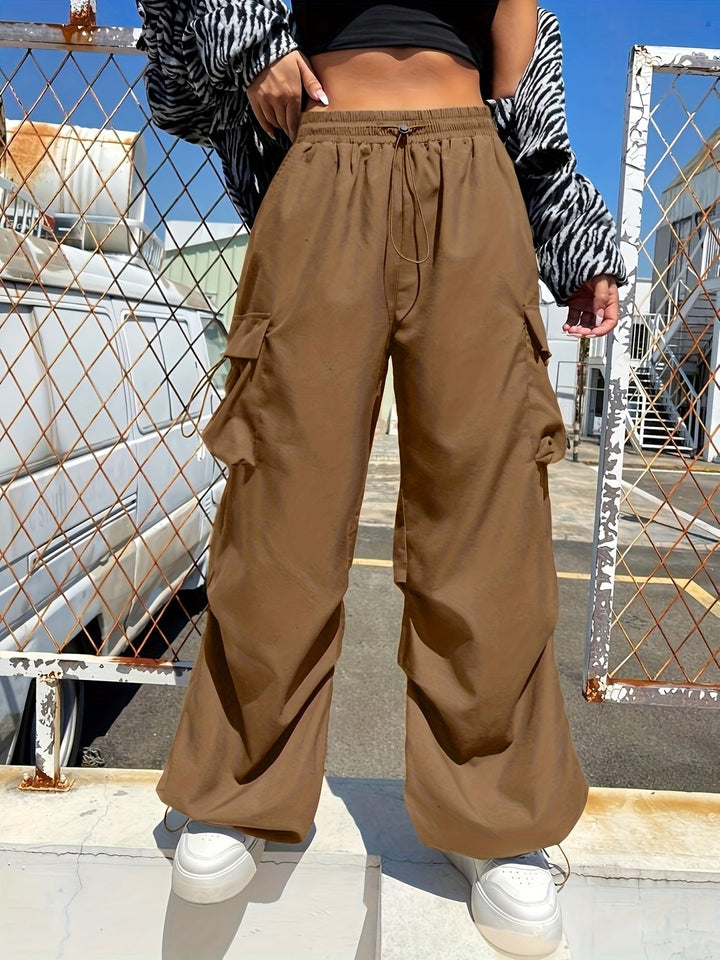 Effortless Casual Cargo Pants for Women with Wide Leg Utility Pocket Relaxed Everyday Style