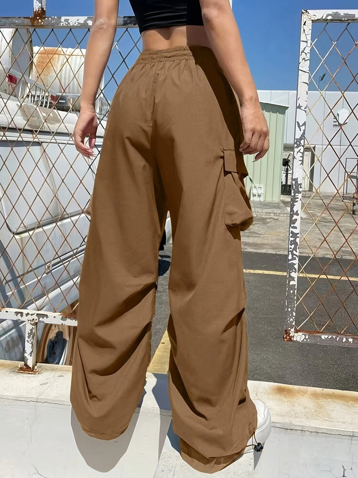 Effortless Casual Cargo Pants for Women with Wide Leg Utility Pocket Relaxed Everyday Style