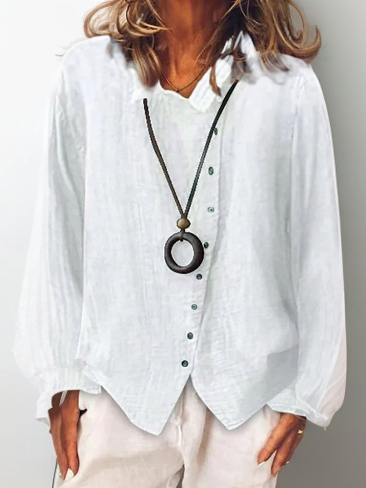 Effortless Classic Long Sleeve Shirt for Women with Button Front Timeless Versatile Everyday Style