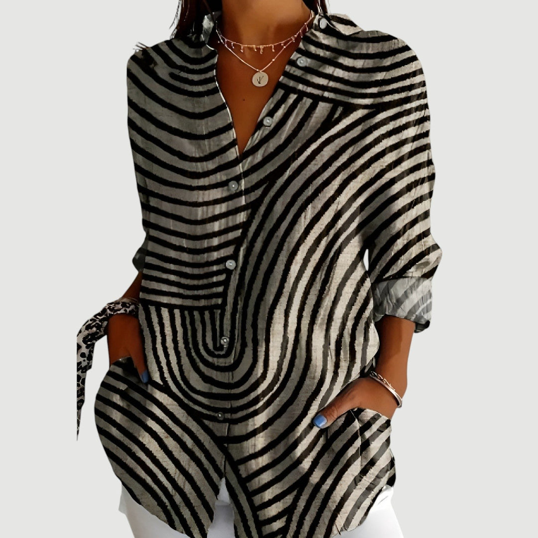 Effortless Colorful Long Sleeve Shirt for Women with Button Front Flattering Fit Summer Style