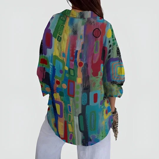 Effortless Colorful Long Sleeve Shirt for Women with Button Front Flattering Fit Summer Style