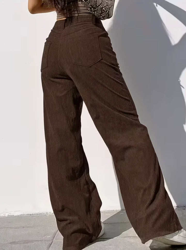 Effortless Corduroy Pants for Women with Slim Cut Versatile Fit Autumn Casual Style