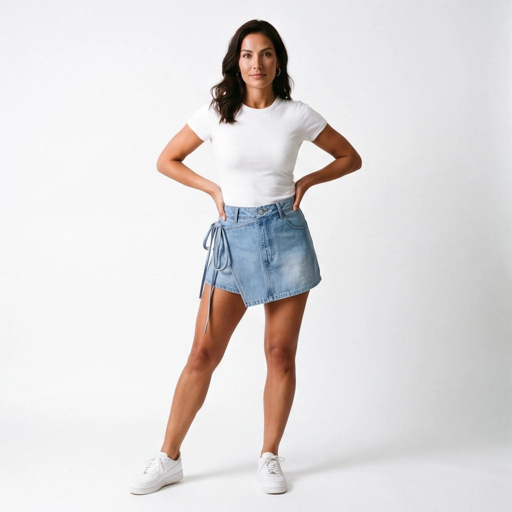 Effortless Denim Skirt for Women with Lightweight Structure Breathable Fabric Relaxed Everyday Style