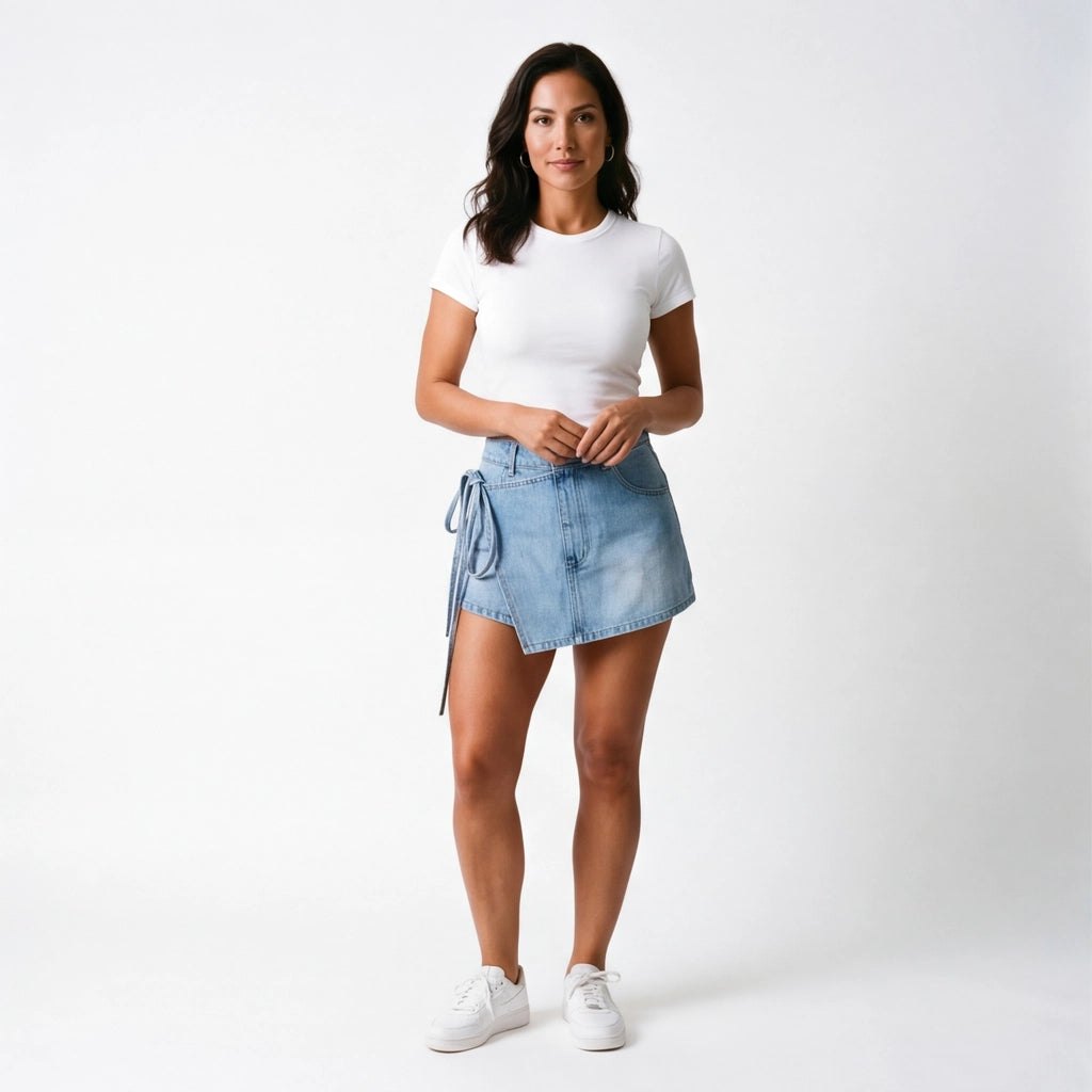 Effortless Denim Skirt for Women with Lightweight Structure Breathable Fabric Relaxed Everyday Style