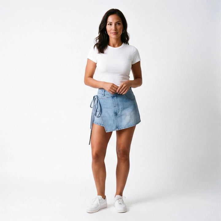 Effortless Denim Skirt for Women with Lightweight Structure Breathable Fabric Relaxed Everyday Style