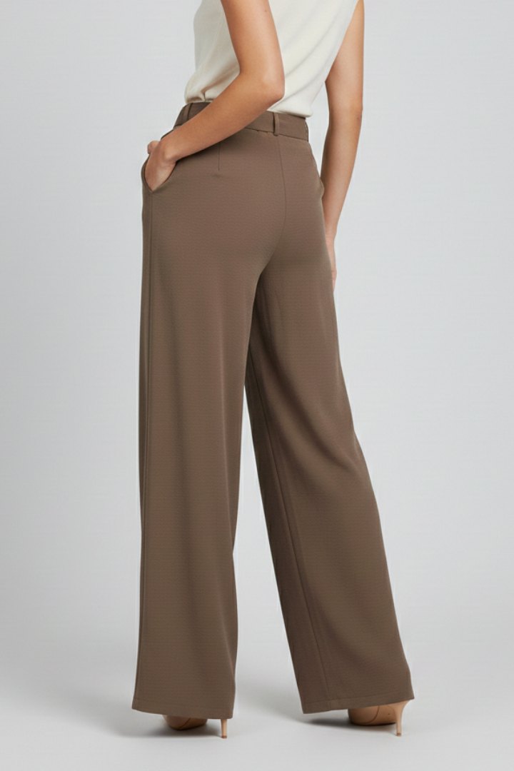 Effortless Drawstring Palazzo Trousers for Women with Wide Leg Relaxed Waist Warm Weather Style