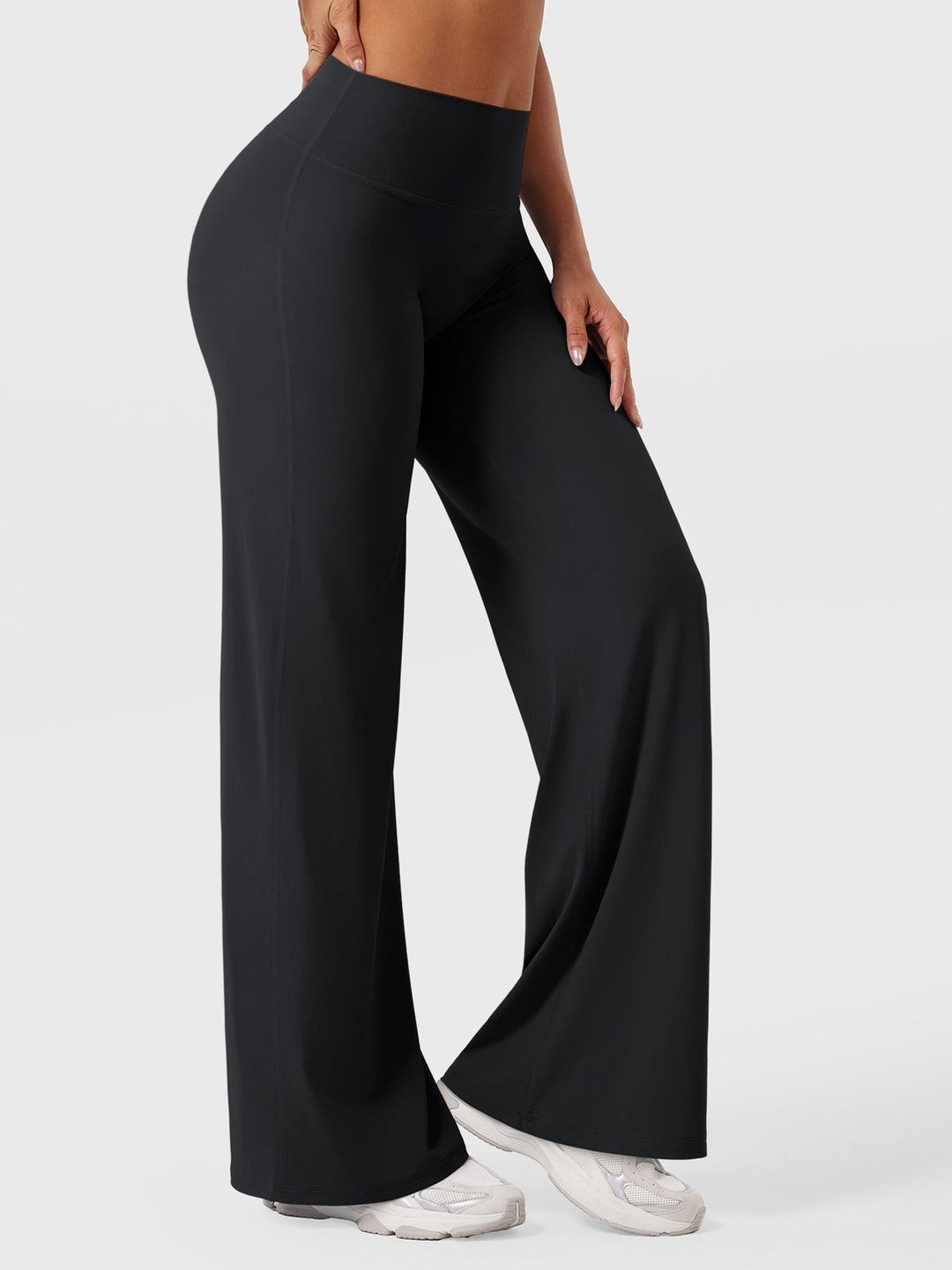 Effortless High Waist Flared Pants for Women with Flowing Leg Lightweight Summer Style
