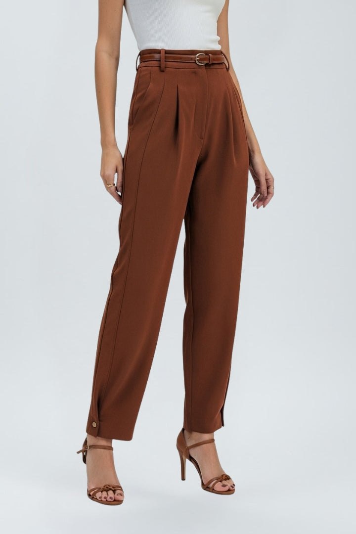 Effortless High Waist Khaki Pants for Women with Relaxed Cut Everyday Versatile Style