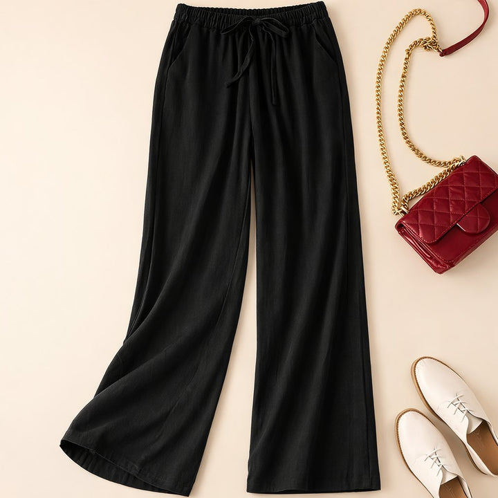 Effortless Linen Lounge Pants for Women with Drawstring Waist Relaxed Fit Breathable Style