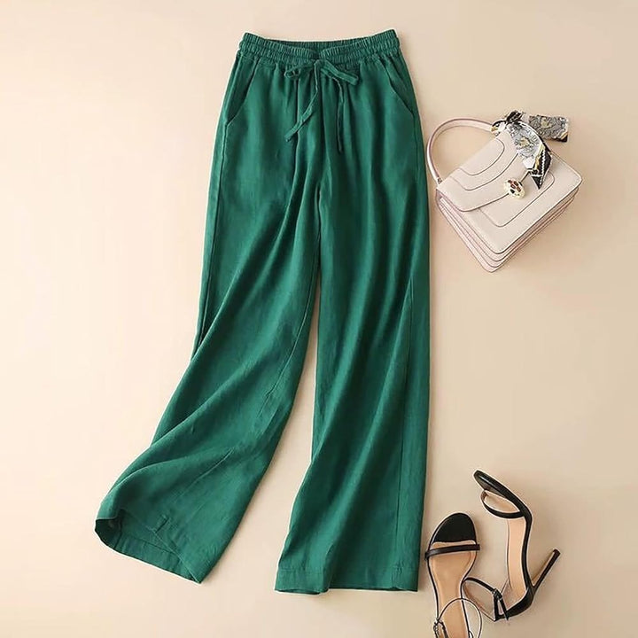 Effortless Linen Lounge Pants for Women with Drawstring Waist Relaxed Fit Breathable Style