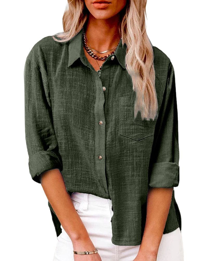 Effortless Loose Long Sleeve Shirt for Women with Flowing Comfort Relaxed Everyday Style