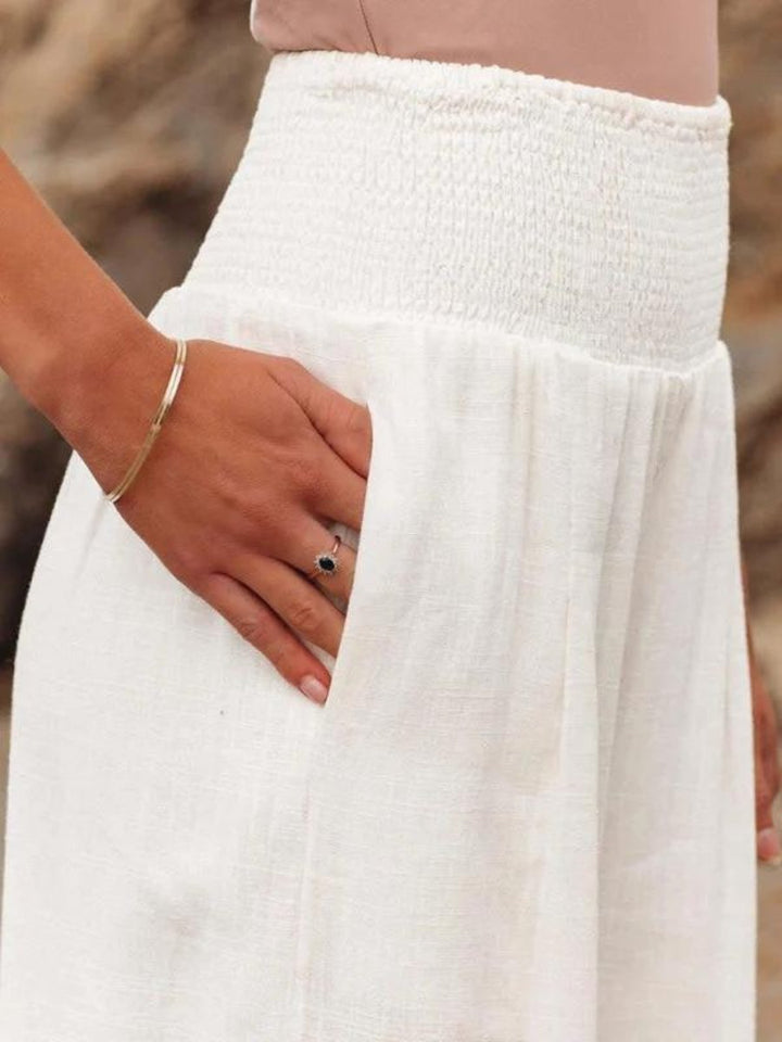 Effortless Palazzo Beach Pants for Women with Wide Leg Flowing Light Relaxed Summer Style