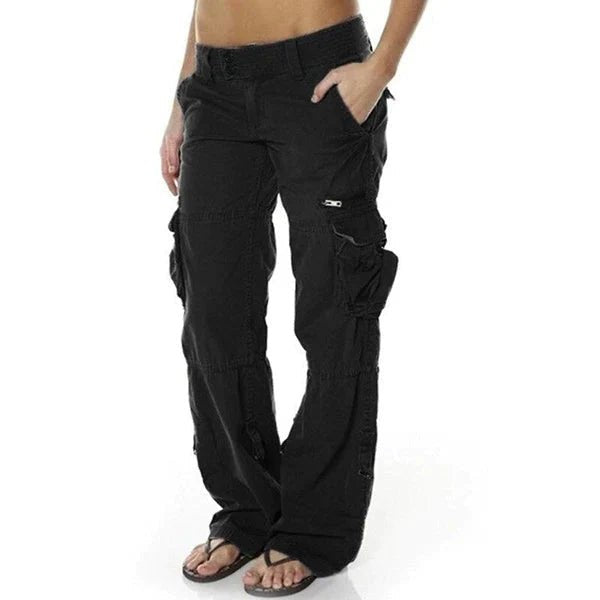 Effortless Wide Leg Cargo Pants for Women with Multi Pocket Functional Storage Relaxed Style