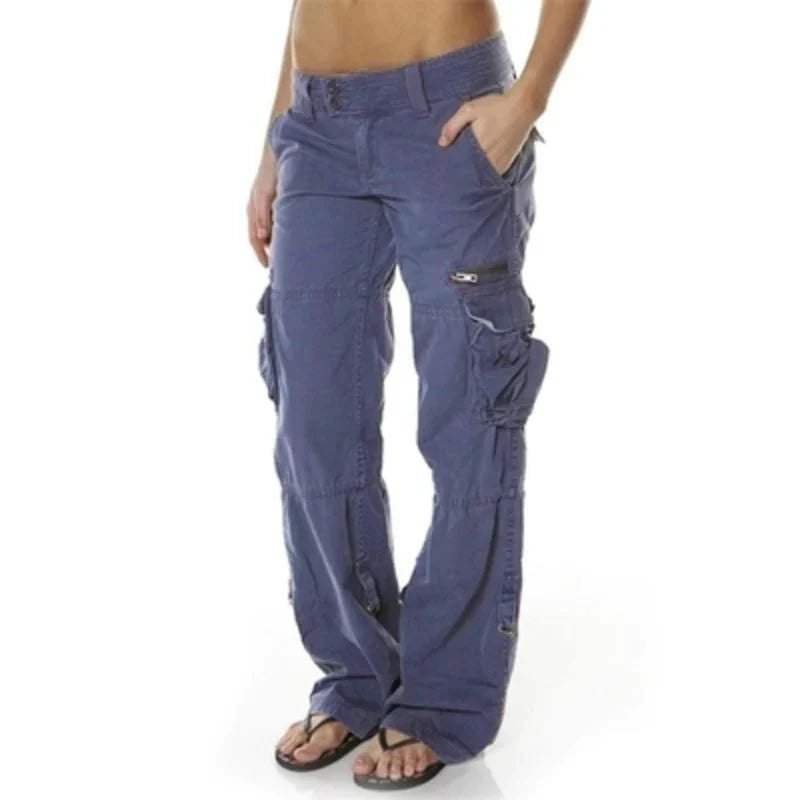 Effortless Wide Leg Cargo Pants for Women with Multi Pocket Functional Storage Relaxed Style