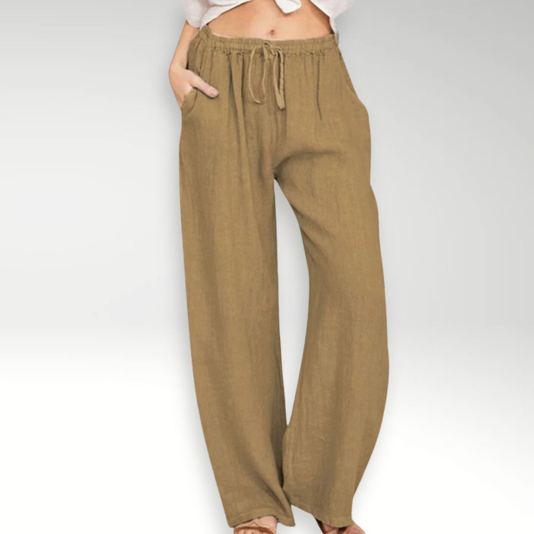 Effortless Wide Leg Pants for Women with Adjustable Waist Loose Silhouette Soft Drape Relaxed Style
