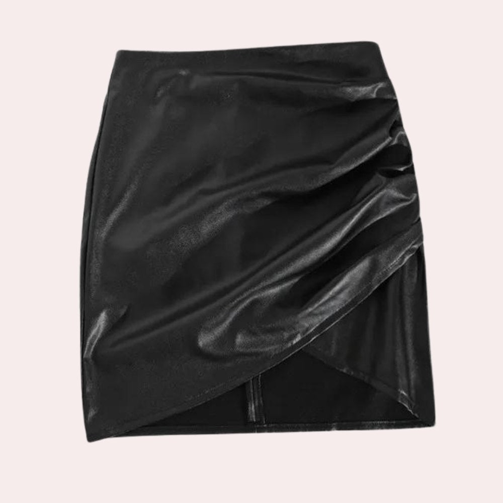 Elegant Black Mini Skirt for Women with Minimalist Cut Clean Line Versatile Style