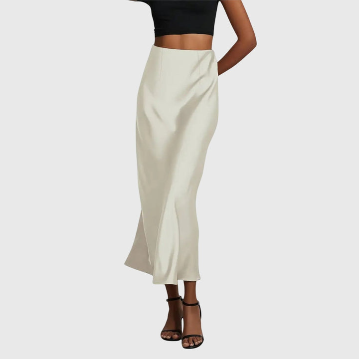 Elegant Fishtail Skirt for Women with Flared Hem Fitted Waist Flowing Mermaid Style