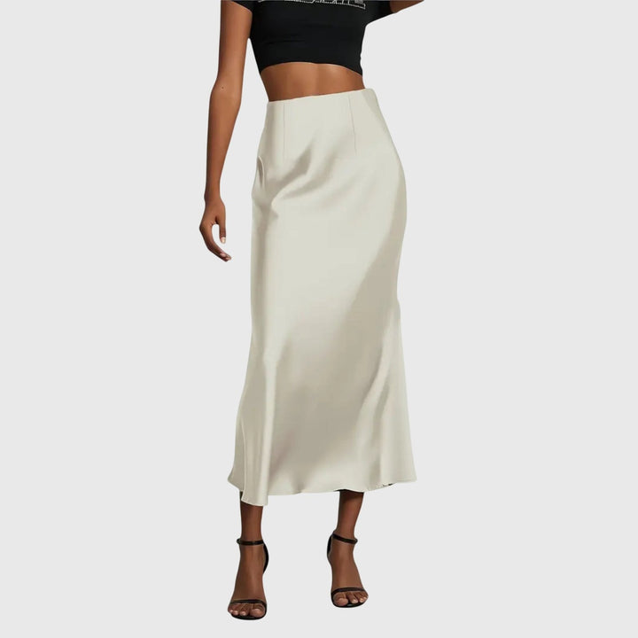 Elegant Fishtail Skirt for Women with Flared Hem Fitted Waist Flowing Mermaid Style