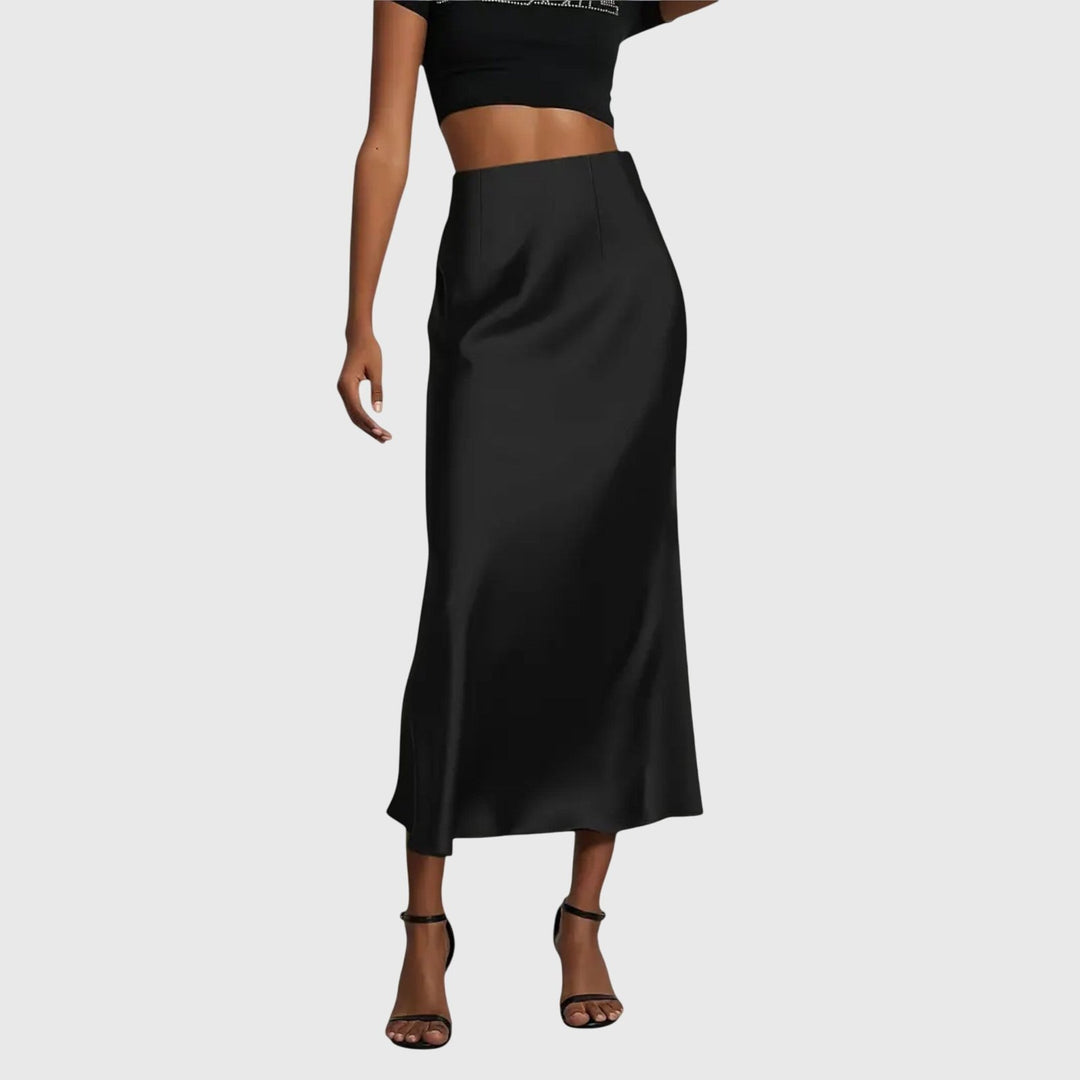 Elegant Fishtail Skirt for Women with Flared Hem Fitted Waist Flowing Mermaid Style