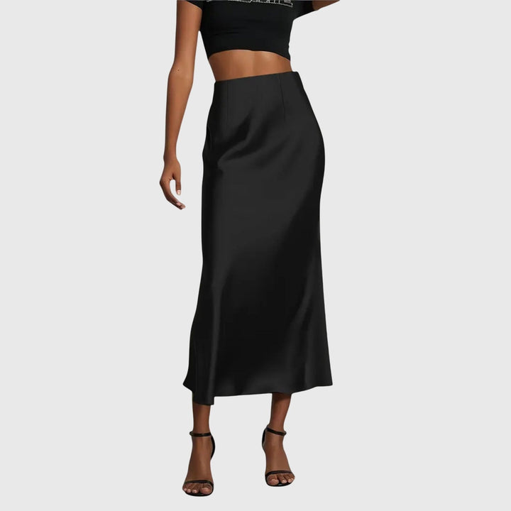 Elegant Fishtail Skirt for Women with Flared Hem Fitted Waist Flowing Mermaid Style