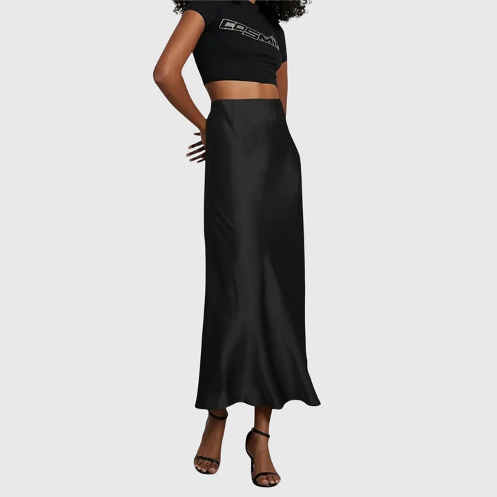Elegant Fishtail Skirt for Women with Flared Hem Fitted Waist Flowing Mermaid Style