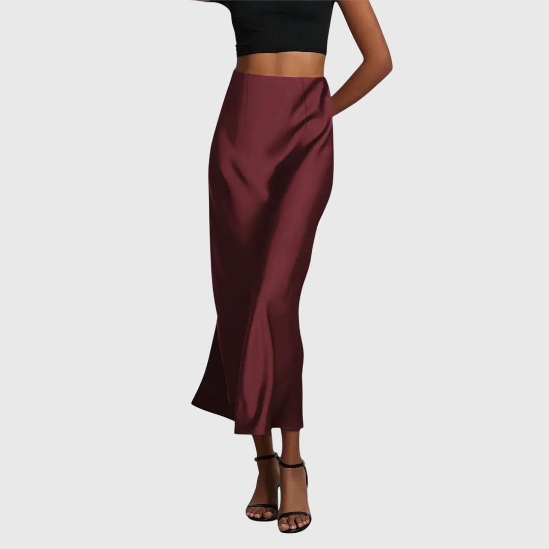 Elegant Fishtail Skirt for Women with Flared Hem Fitted Waist Flowing Mermaid Style