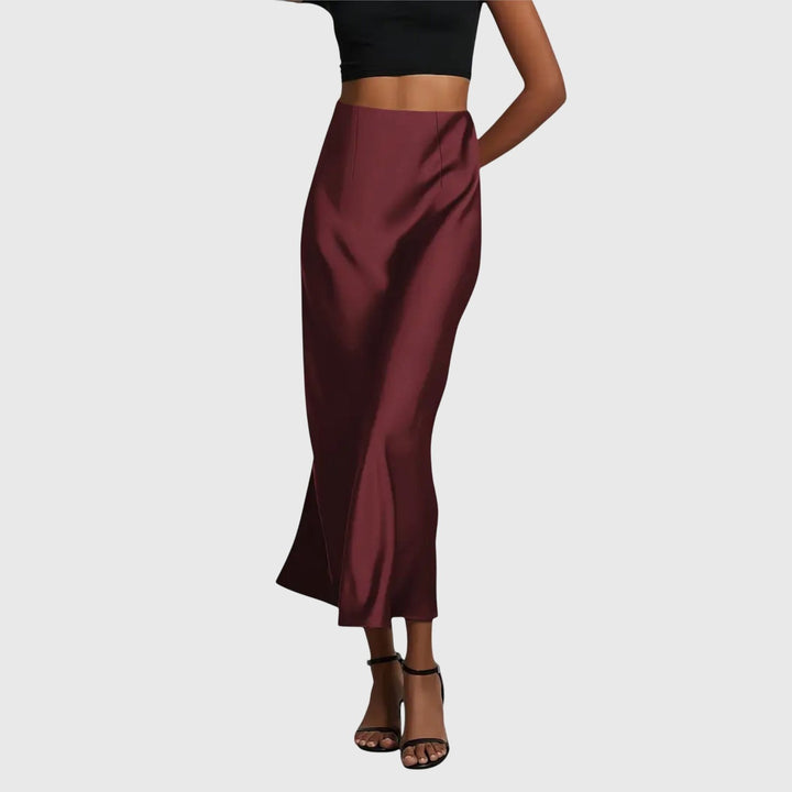 Elegant Fishtail Skirt for Women with Flared Hem Fitted Waist Flowing Mermaid Style
