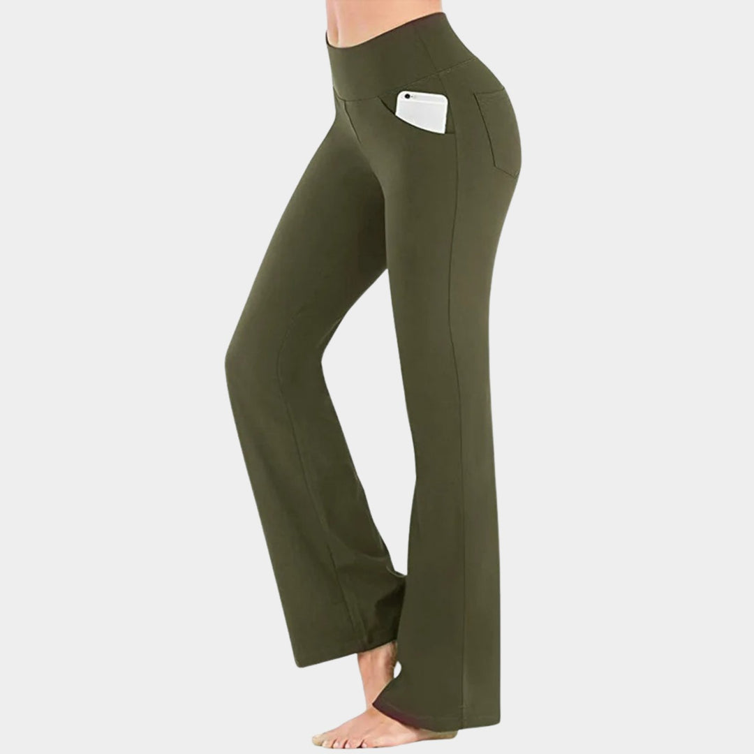 Elegant Flared Wide Leg Pants for Women with High Waist Lengthening Drape Versatile Style