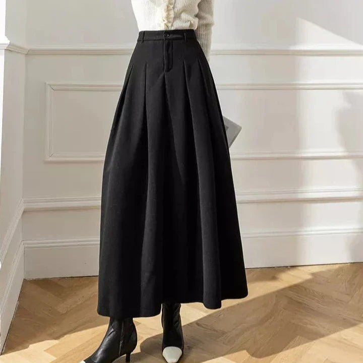 Elegant High Waisted A Line Maxi Skirt for Women with Flowing Hem Timeless Everyday Style