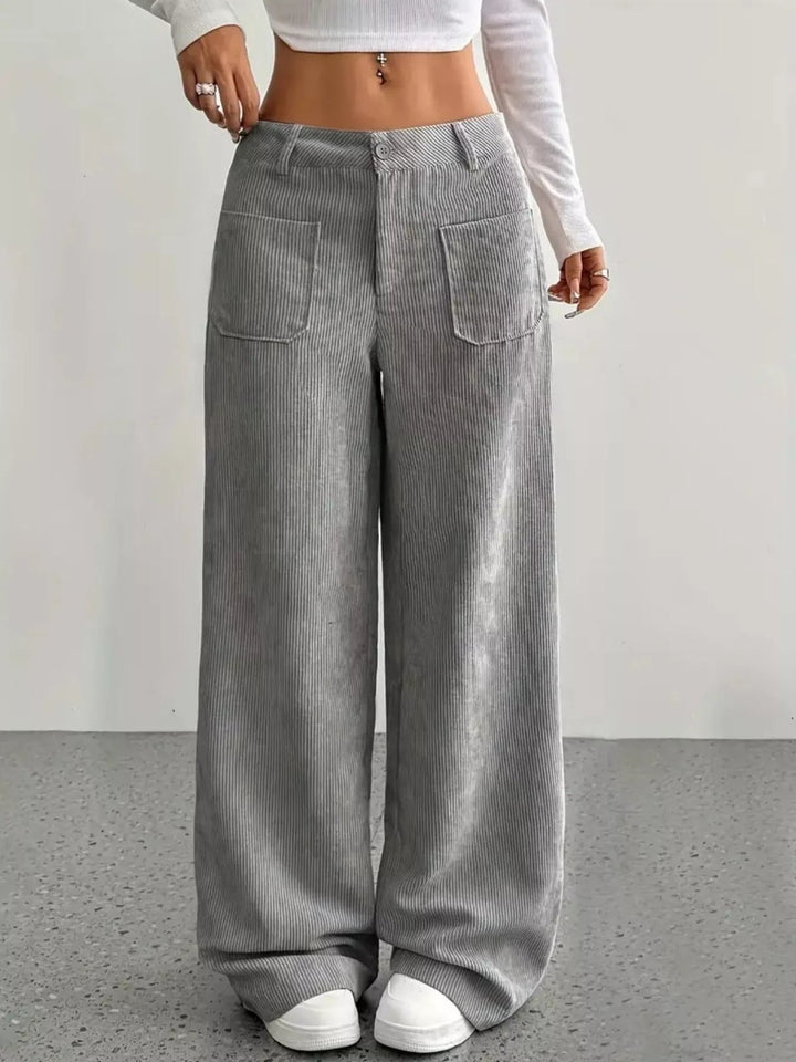 Elegant High Waisted Wide Leg Trousers for Women with Flattering Drape Modern Comfort Style