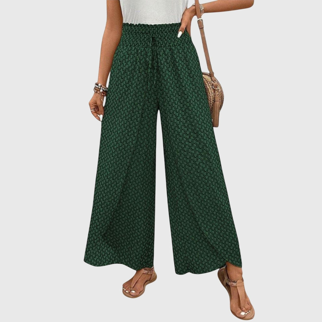 Elegant Palazzo Pants for Women with Flowing Wide Leg Comfortable Elastic Waist Chic Style