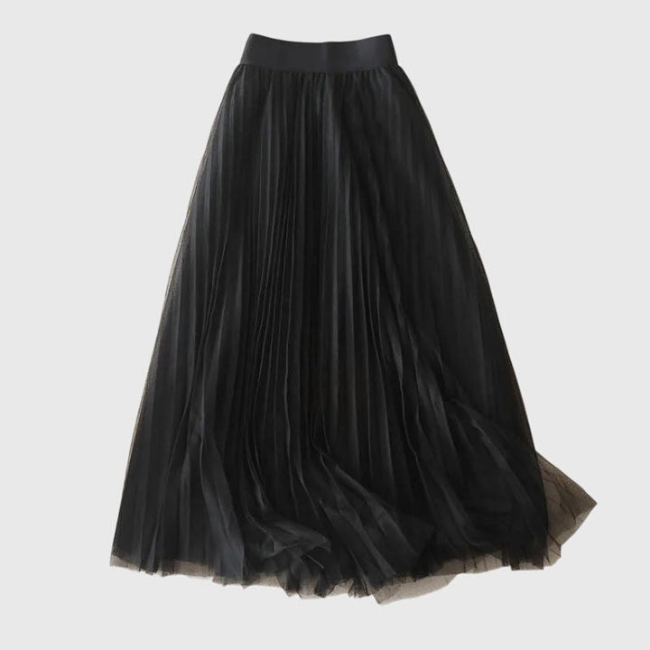 Elegant Tulle Skirt for Women with Elastic Waist Soft Lining Layered Flowing Style