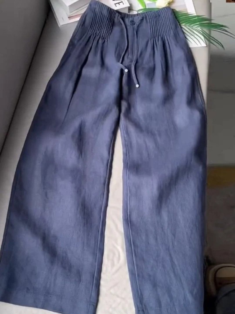 Elegant Wide Leg Palazzo Pants for Women with Flowing Movement Flattering Light Drape Style