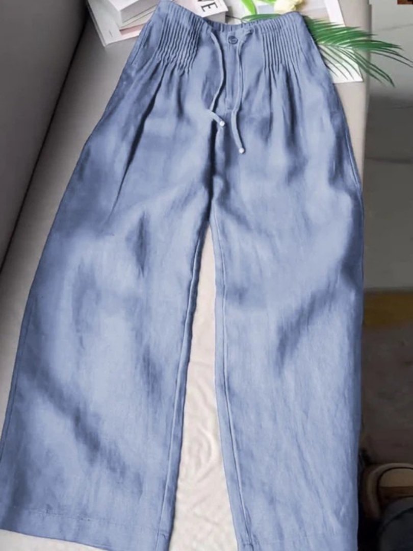 Elegant Wide Leg Palazzo Pants for Women with Flowing Movement Flattering Light Drape Style