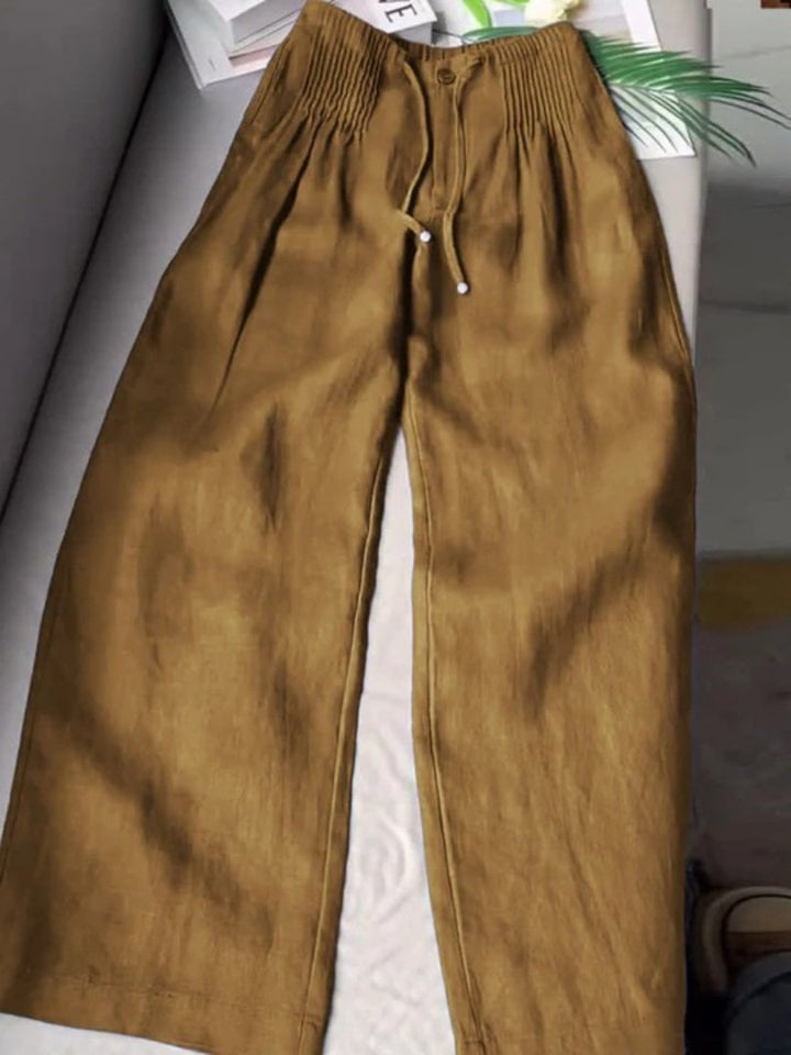 Elegant Wide Leg Palazzo Pants for Women with Flowing Movement Flattering Light Drape Style