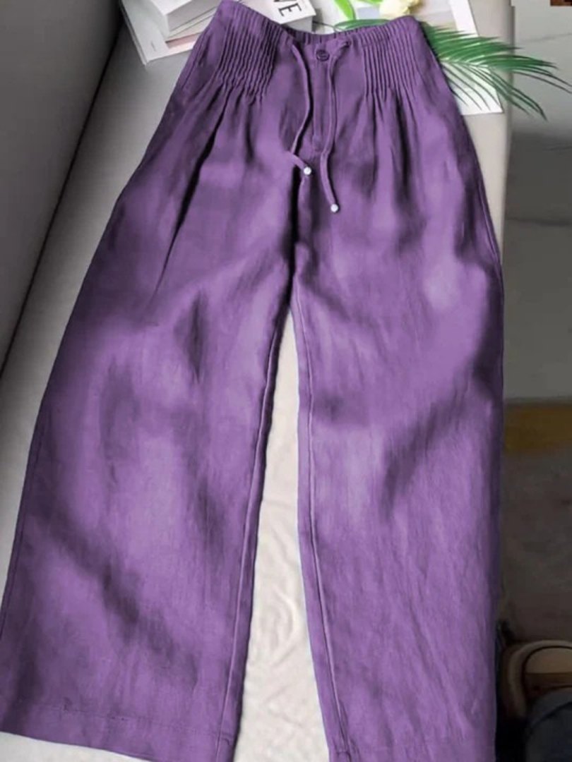 Elegant Wide Leg Palazzo Pants for Women with Flowing Movement Flattering Light Drape Style