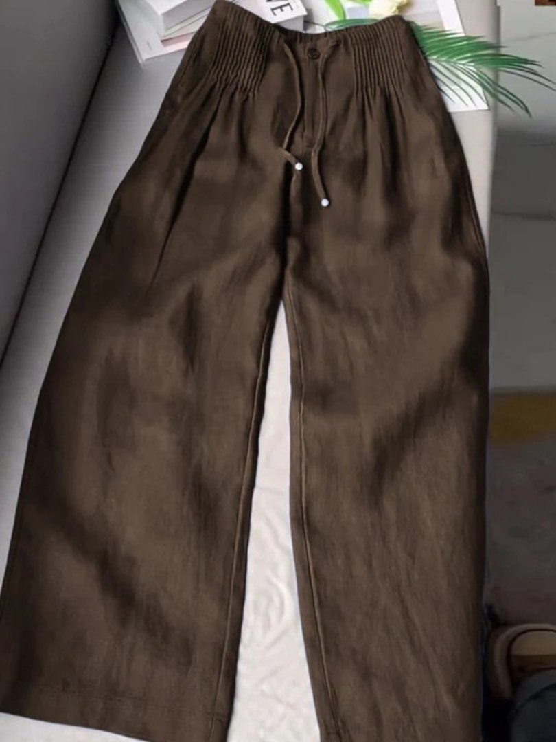 Elegant Wide Leg Palazzo Pants for Women with Flowing Movement Flattering Light Drape Style
